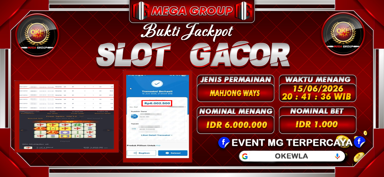 Bukti JP situs Okewla hari Selasa, 16 Juni 2026